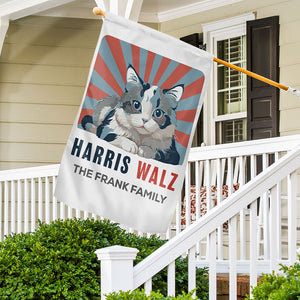 Harris Walz Cat, Personalized Garden Flag, Kamala Harris Flag, Vote Kamala, Election 2024