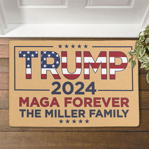 Trump 2024 MAGA Forever, Personalized Doormat, Trump Doormat, Election 2024