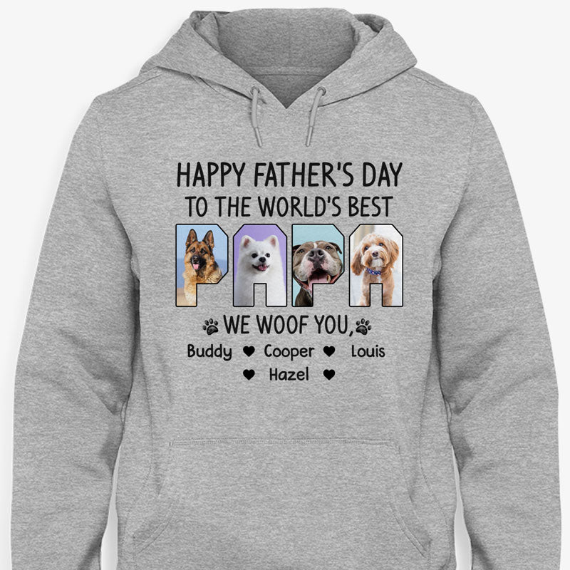 Personalized Happy Father's Day Best Dog Dad Photo Shirt - Gift From the Dog