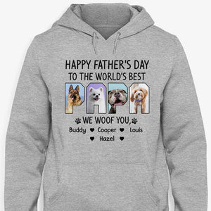 Happy Father's Day Best Dog Dad Title, Personalized Shirt, Gift for Dog Dad, Custom Photo