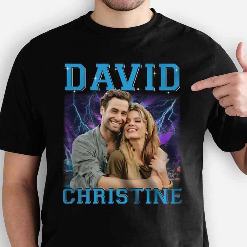 Custom Multi Photo Version 2, Retro Vintage Bootleg Shirt, Personalized Shirt, Gift For Your Loved One, Custom Photo