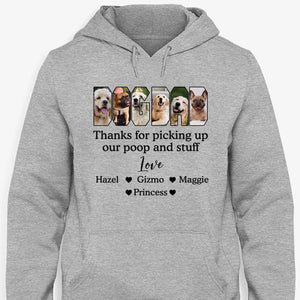 Thanks For Picking Up My Poop Dog Dad, Personalized Shirt, Gift for Dog Dad, Custom Photo