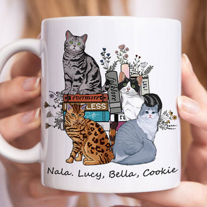 Cat Version Floral Music Album, Personalized Accent Mug, Gift For Cat Lovers
