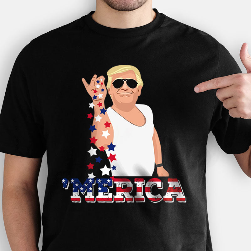 Merica Trump 2024, Donald Trump Homage Shirt, Shirt For Donald Trump Fan, Election 2024