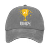 Personalized First Trophy Washed Cap, Gift For Him, Father's Day gift, Anniversary gifts