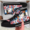 MAGA US Flag Trump 2024 High Top Shoes, Personalized Trump Sneakers, Trump Shoes, Election 2024