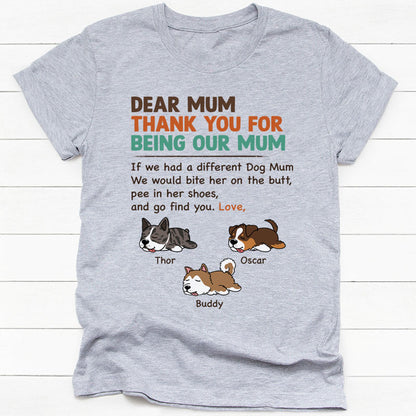 Dog mom shirt, Mother's Day gift for dog lovers - Bite the butt, custom photo, custom t-shirt for dog lovers