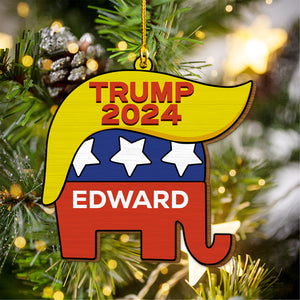 Elephant Trump 2024, Personalized Shape Ornament, Trump Ornament, Election 2024