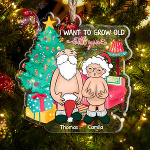 Grow Old With You, Personalized Acrylic Shape Ornament, Gift For Couple