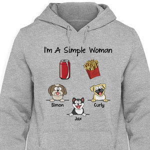 I'm Simple Woman Funny Shirt Dog Pop Eyed, Personalized Shirt, Gifts for Dog Mom