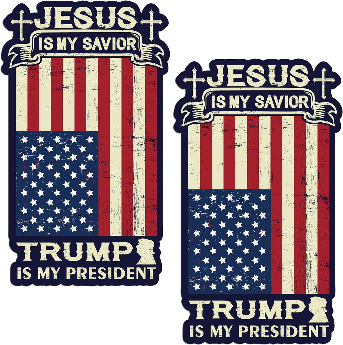 2Pcs Trump Pissing on Biden Sticker, 