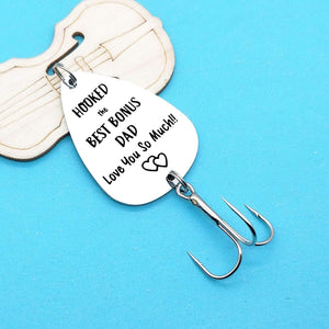 Hooked the Best Bonus Dad Love You so Much Fishing Hook, Gifts For Father's Day, Gifts For Lovers