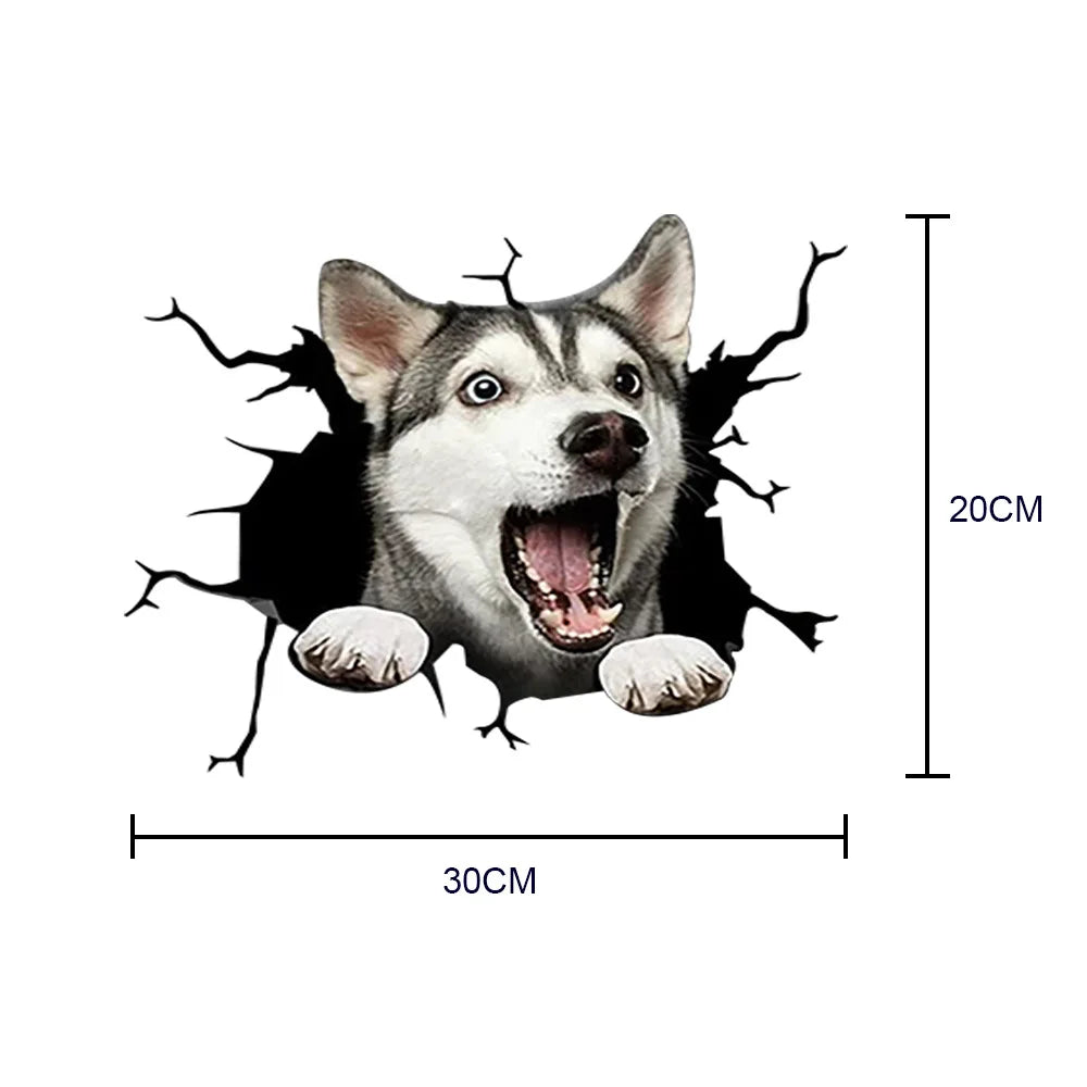3D Dog Car Sticker Waterproof Cat Car Sticker Toilet Sticker Wall Stickers Removable Art Decals Sticker Home Decor Dropshipping