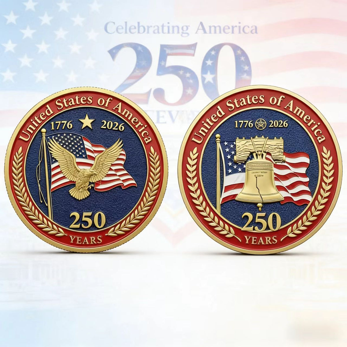 250Th Anniversary 3D Commemorative Medal Coin Collectible