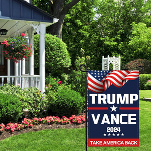 Trump Vance Garden Flags, Take America Back, Gift For Trump Supporters, Election 2024