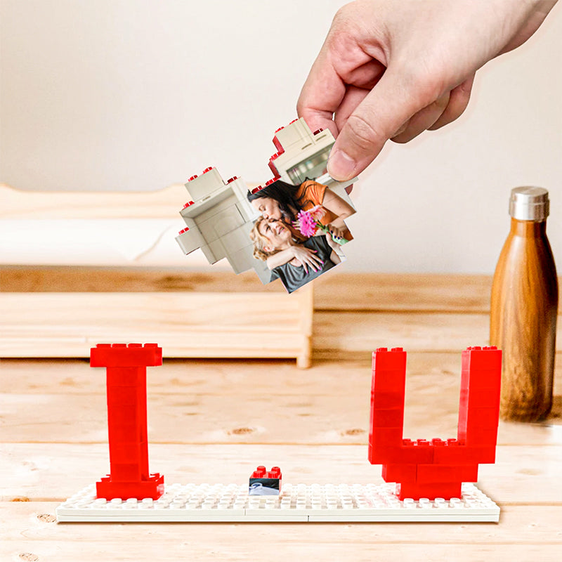 Personalised Photo Print Acrylic Block Puzzle Lego, I Love You Acrylic Block, Mom Acrylic Block, Gift For Mom, Gift For Family