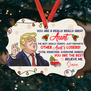 You Are A Really Really Great Dad Mom Trump, Personalized Shape Ornaments, Trump Ornaments, Election 2024