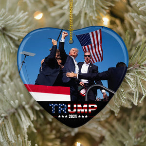 Trump Assassination Attempt, Trump Fight, Trump Ornaments, Election 2024