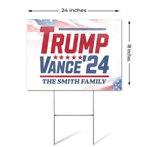 Trump Vance'24, Personalized Yard Sign, Trump Yard Sign, Election 2024