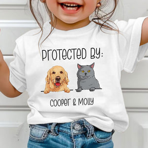 Baby Protected By Pet, Personalized Baby Clothes, Custom Baby Onesies, Baby Shower Gifts