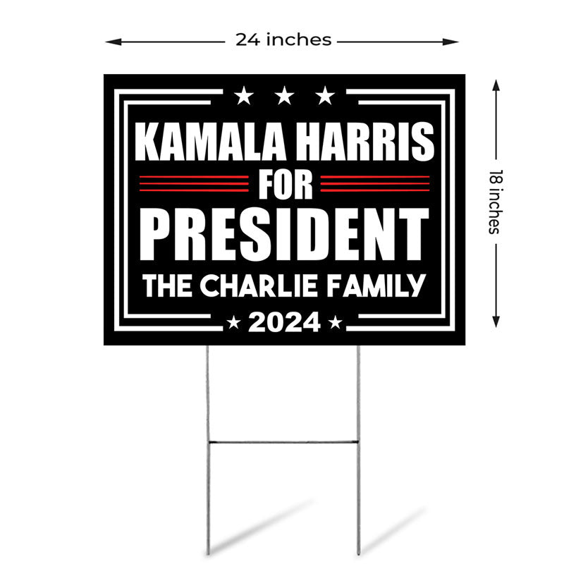 Kamala Harris For President 2024, Personalized Yard Sign, Kamala Harris Sign, Election 2024