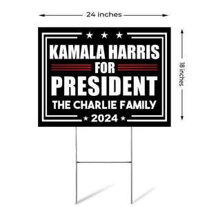 Kamala Harris For President 2024, Personalized Yard Sign, Kamala Harris Yard Sign, Election 2024