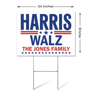 Kamala Harris Tim Walz For The People, Personalized Yard Sign, Election 2024