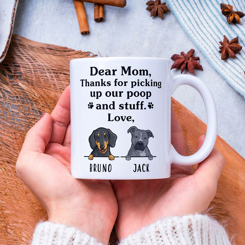 Thanks For Picking Up My Poop And Stuff, Personalized Shirt And Mug, Birthday Gift, Gift Combo For Dog Lovers