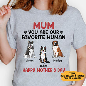You Are My Favorite Human Dog Full Body, Personalized Shirt, Gifts For Dog Lovers, Custom Photo