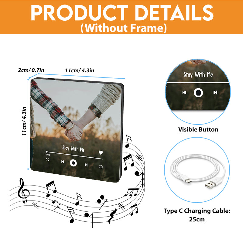 Music And Song Fridge Magnet, Personalized Fridge Magnet, Play Song Music Box, Custom Photo Gift, Gift For Couple