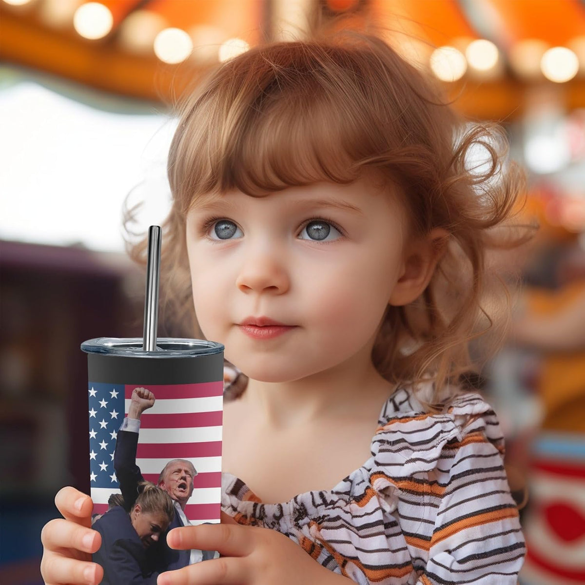 Not Today Fight Trump, Trump Assassination Skinny Tumbler, Election 2024