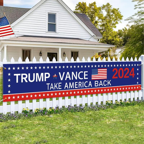 Trump Vance 2024 Banner, Gift For Trump Supporters, Election 2024 ...
