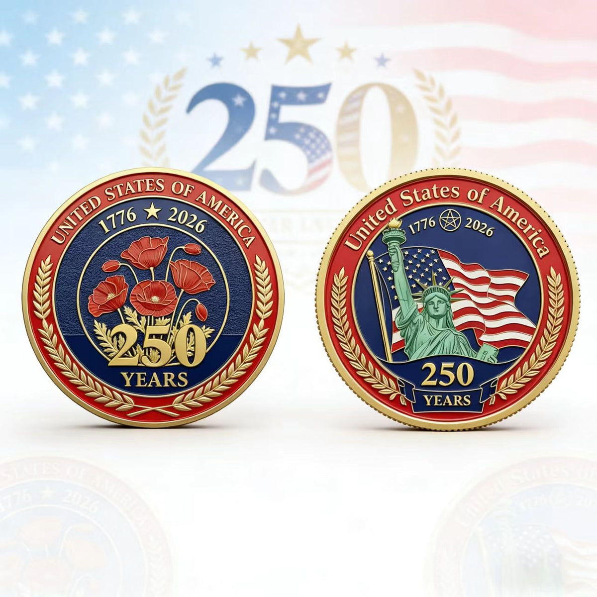 250Th Anniversary 3D Commemorative Medal Coin Collectible