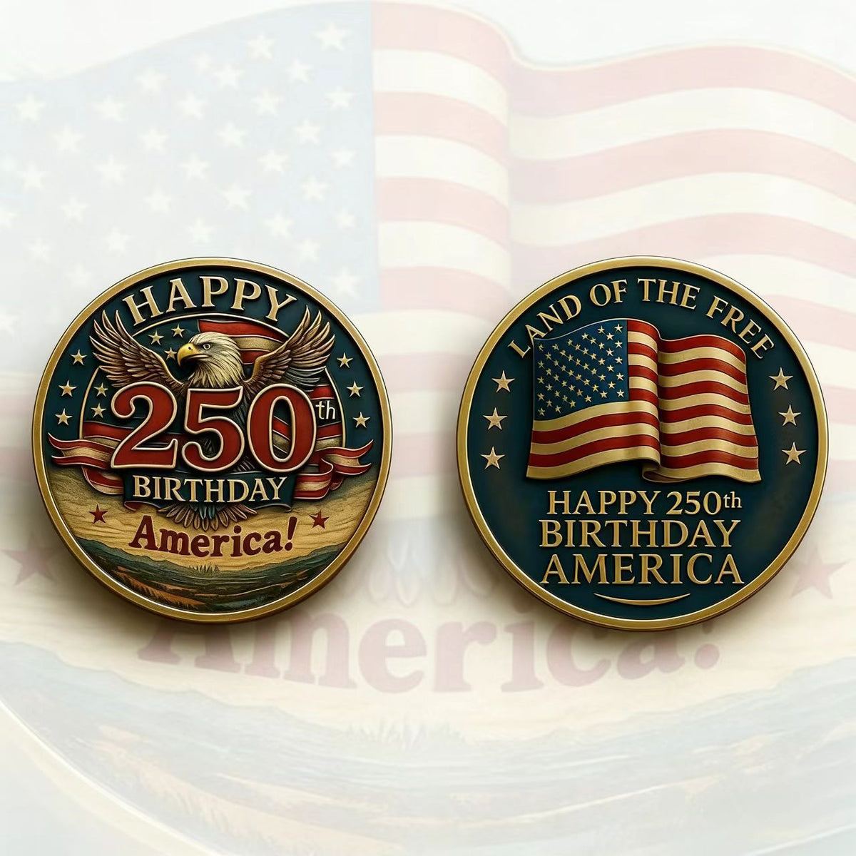 250Th Anniversary 3D Commemorative Medal Coin Collectible
