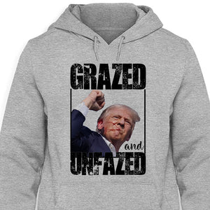 Grazed And Unfazed, Trump Assassination Shirt, Gift For Trump Supporters, Election 2024