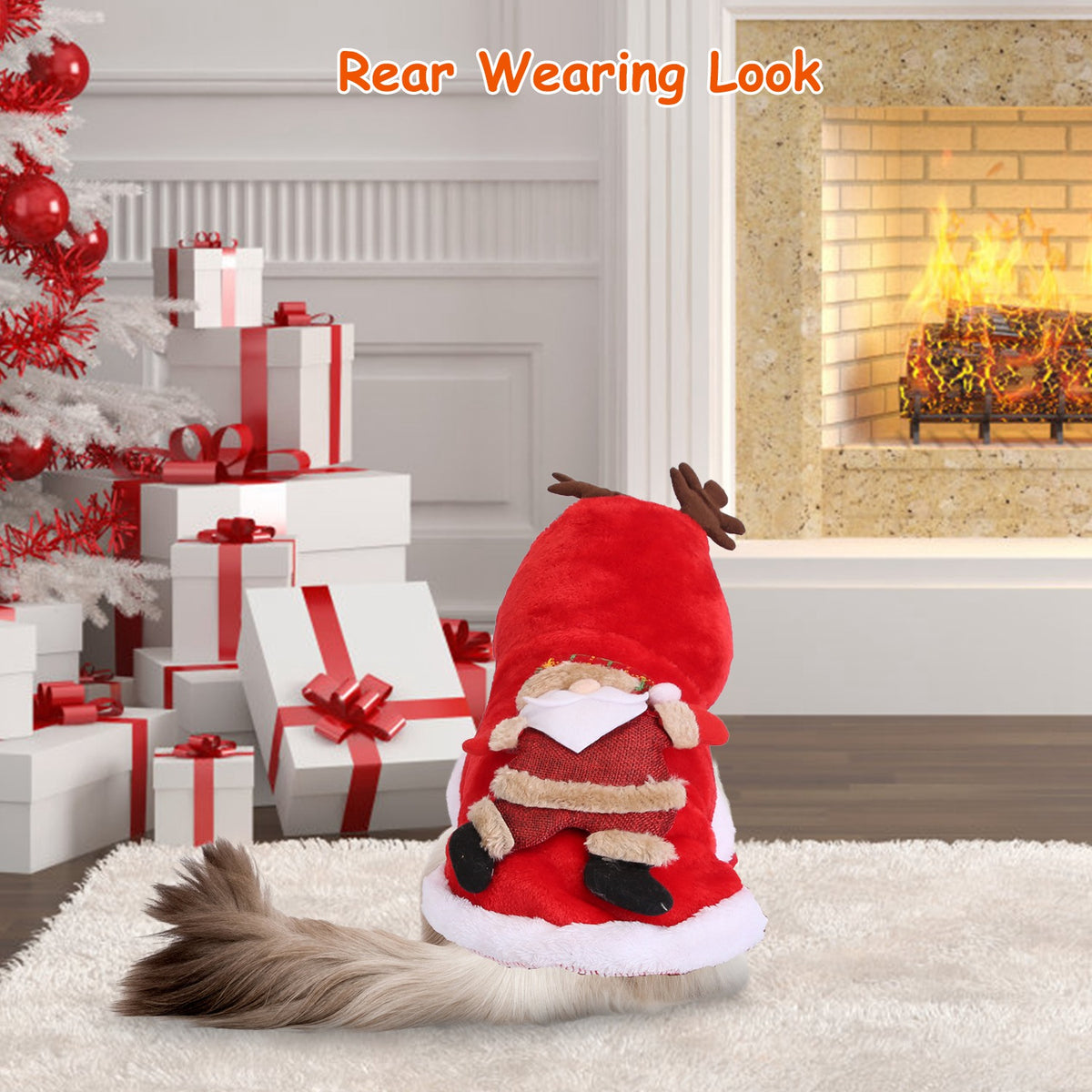 Pet Christmas Clothes Santa Claus' Reindeer Costume Winter Outfit For Small & Medium Dogs/Cats