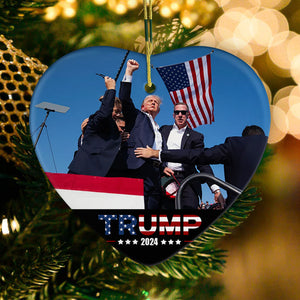 Trump Assassination Attempt, Trump Fight, Trump Ornaments, Election 2024