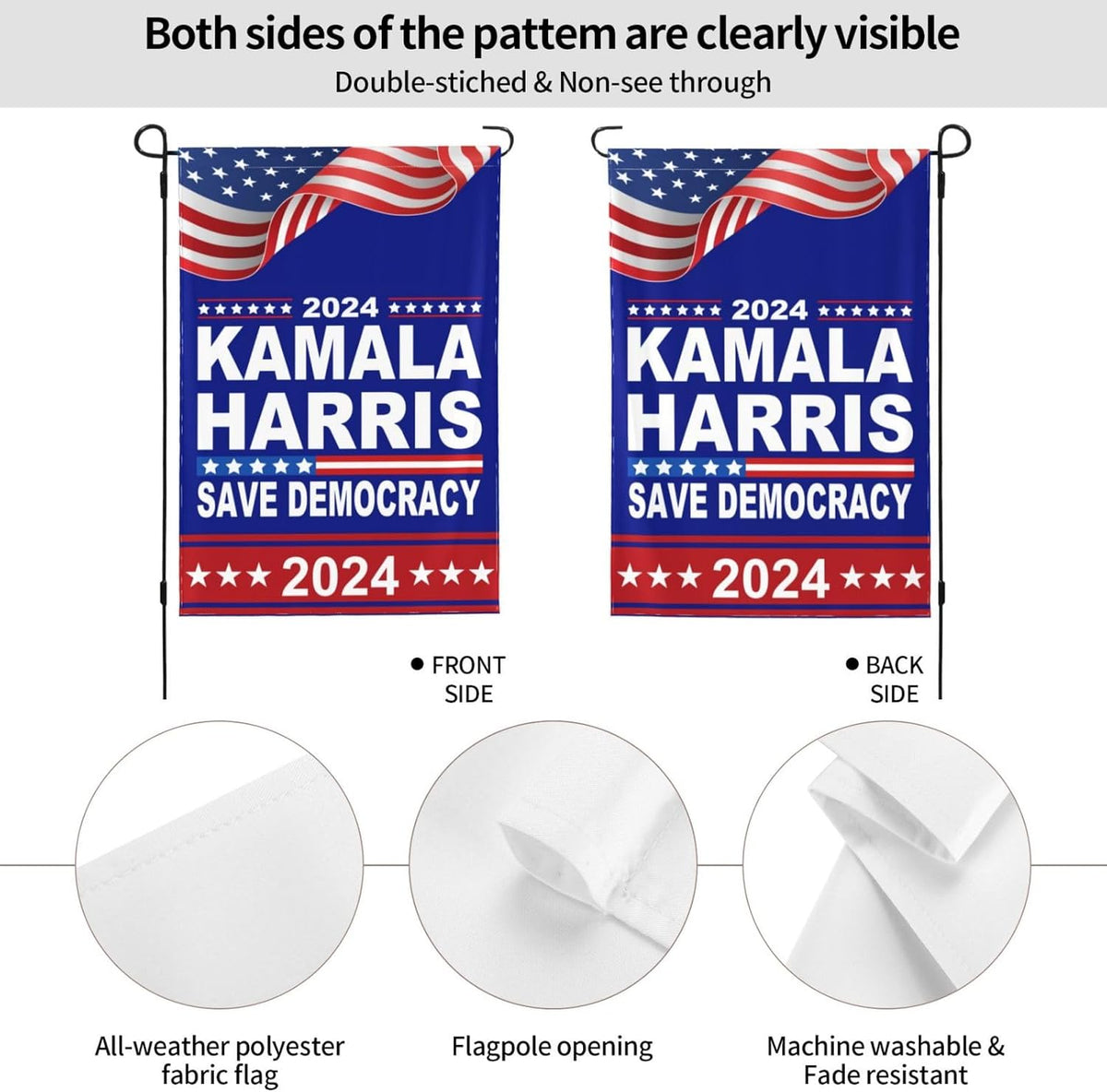 Kamala Harris 2024 Garden Flag, Gift For Kamala Harris Supporters, Election 2024