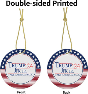 Trump-Jfk-Jr'24 Take America Back Christmas Ornaments, Election 2024