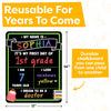 First and Last Day of School Board Sign with Liquid Chalk Markers Pack, Personalized Back To School Sign, Wooden School Board