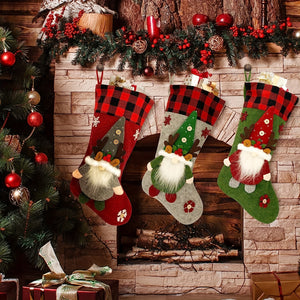 3pcs Christmas Socks Large Christmas, Socks Santa Claus's Reindeer, Christmas Stocking, Christmas Party Decoration