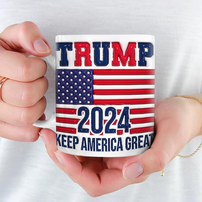 Trump 3D Inflated Mug, Gift For Trump Supporters, Election 2024