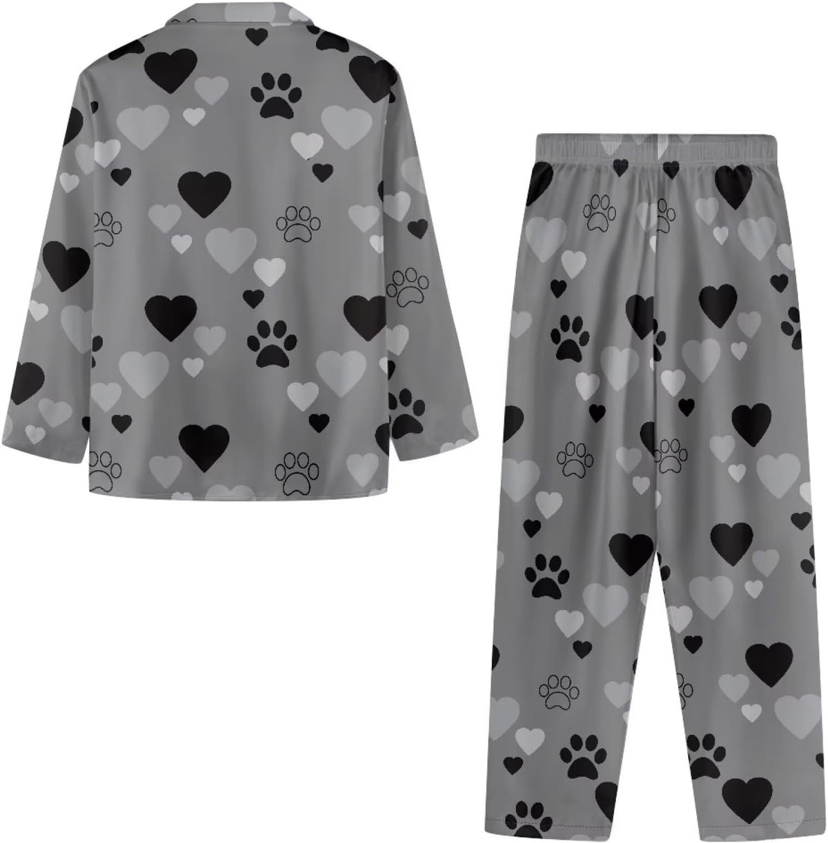 Pajamas With Heart And Paw Print Gift For Dog Lovers Christmas Pajam PersonalFury