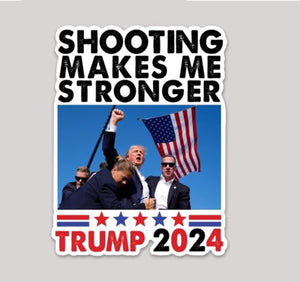 Trump Fight Never Surrender Sticker, Trump Assassination, Election 2024