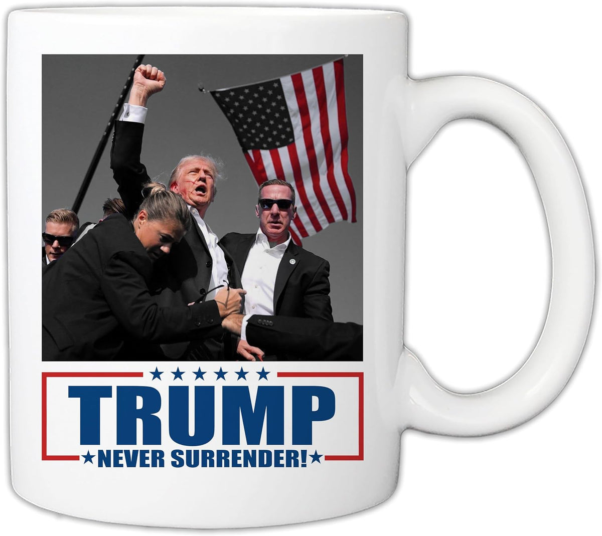 Trump Fight Never Surrender, Trump Coffee Mug, Trump Assassination, Election 2024