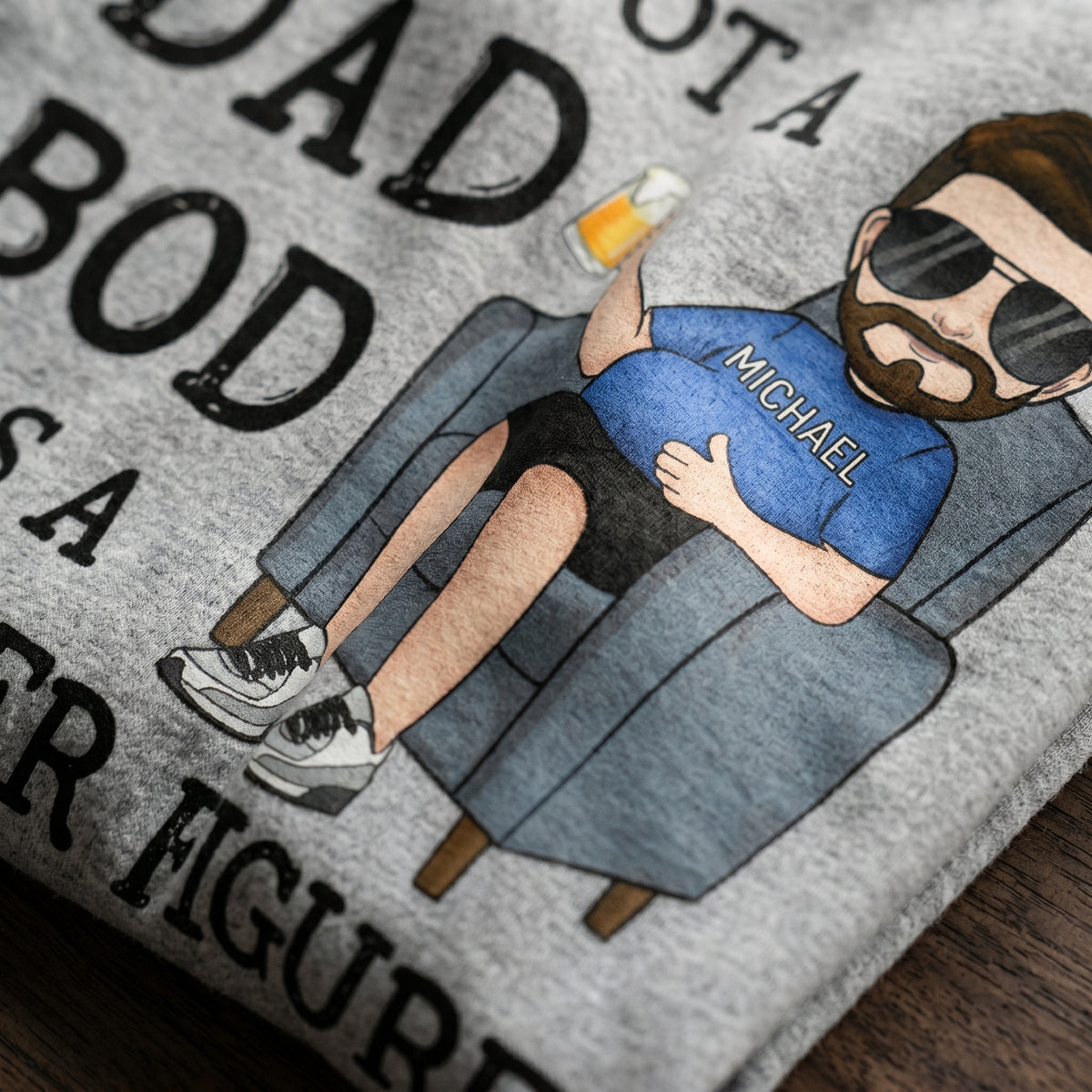 It's Not Dad Bod It's Father Figure, Personalized Father's Day Shirt, Custom Gifts For Dad