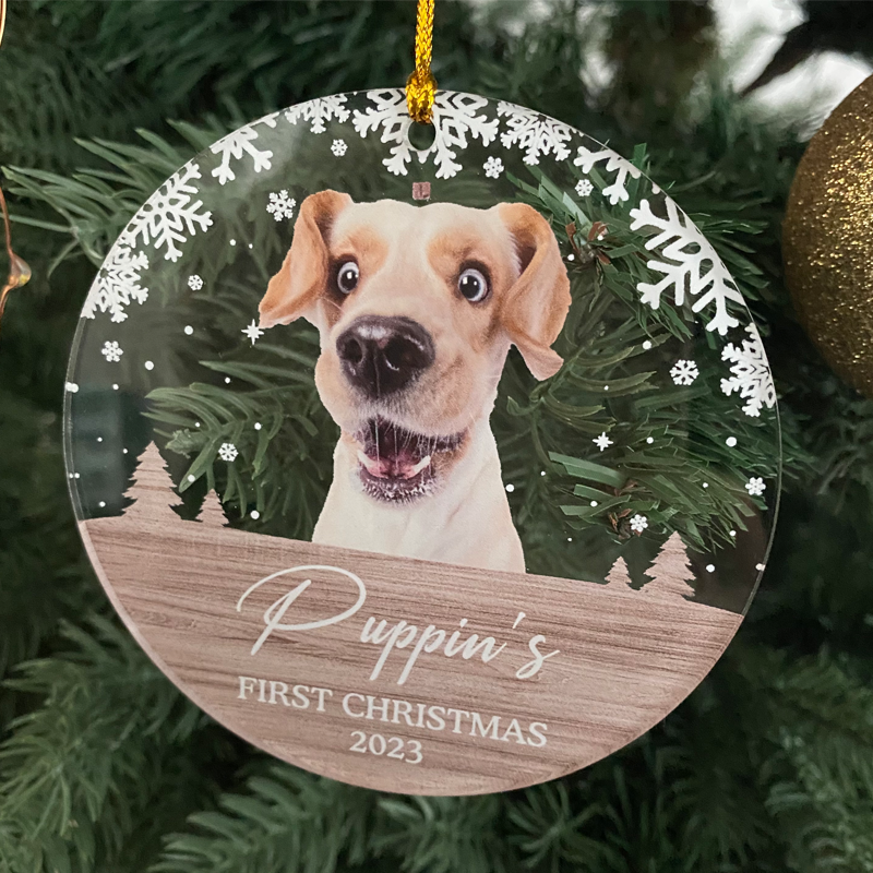Personalized Pet Christmas Ornament, Custom Dog Ornament, Dog Photo Gi