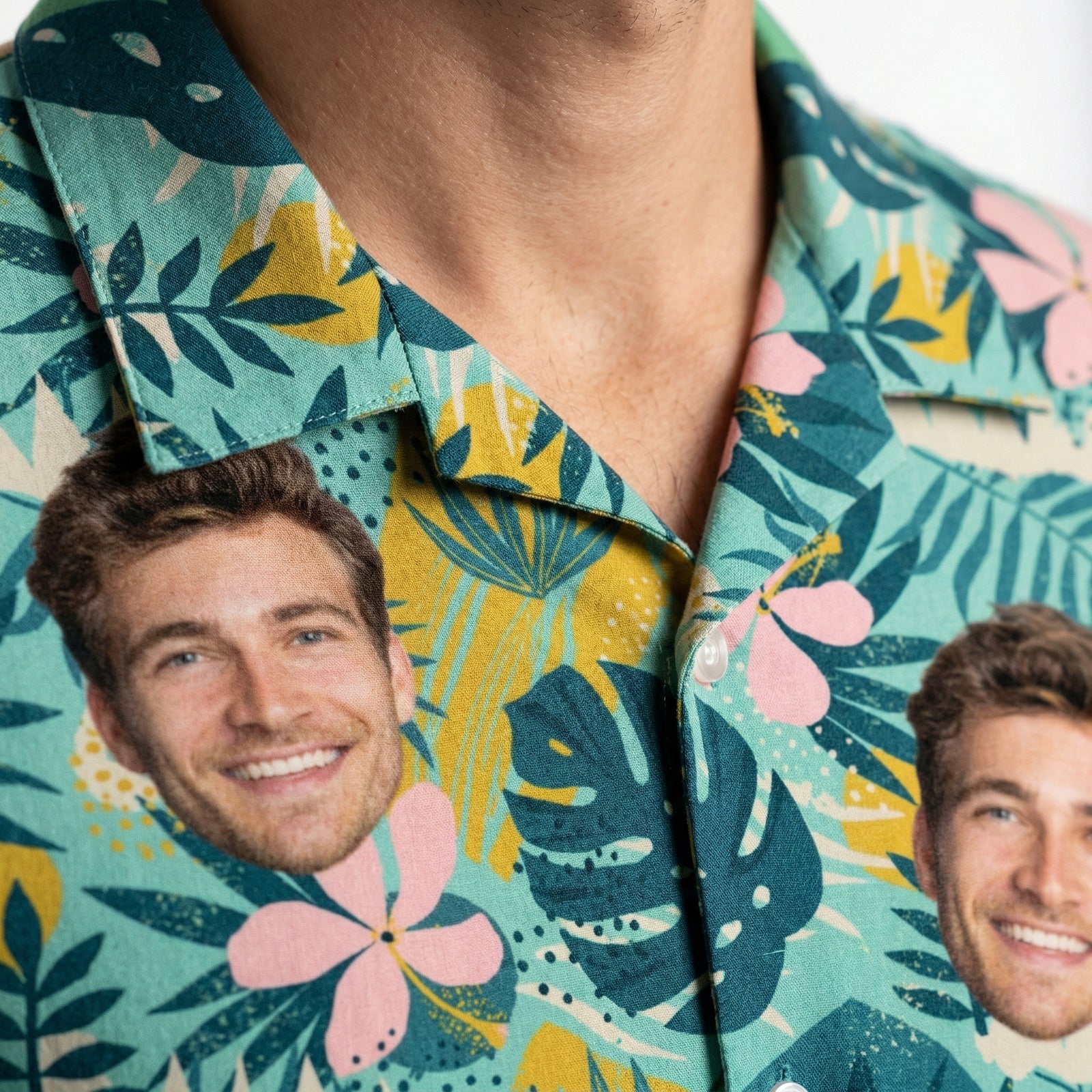 Custom Face Hawaiian Pattern, Beach Shirt, Personalized Hawaiian Shirt, Custom Photo