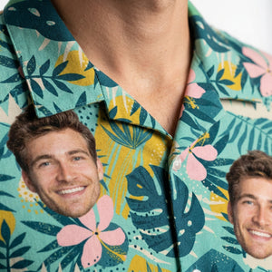 Custom Face Hawaiian Pattern, Beach Shirt, Personalized Hawaiian Shirt, Custom Photo
