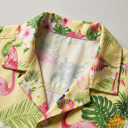Pet Face Flamingo Hawaiian Pattern, Personalized Hawaiian Shirt, Custom Photo